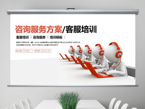 簡潔大氣咨詢服務(wù)方案客服培訓(xùn)PPT模板